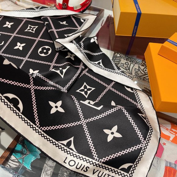 Monogram Check Scarf S00 - Men - Accessories | LOUIS VUITTON ® 💎✨AUTHENTIC✨💎Louis Vuitton scarf